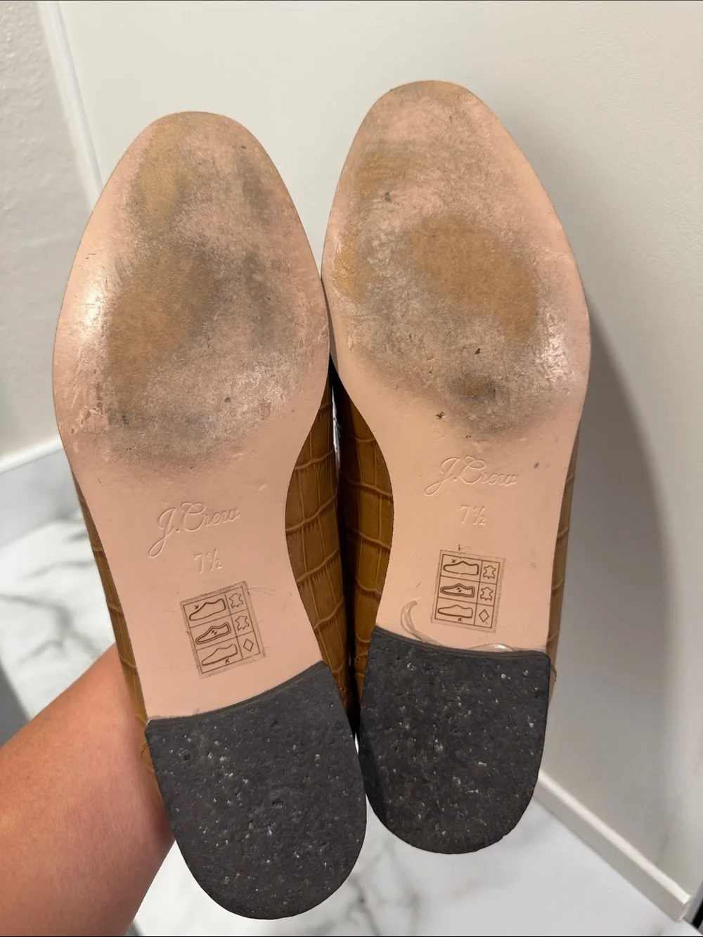 J. Crew Cecile Croc-Embossed Smoking Slipper Women’s size 7.5